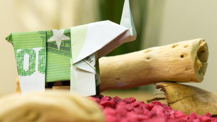 How to fold an origami elephant out of money 