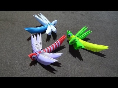 How To Make a 3D Origami Dragonfly