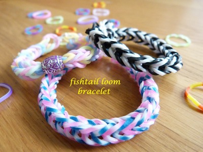 How to make fishtail loom bracelet using your fingers?