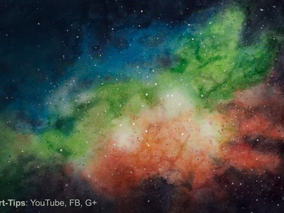 How to Paint a Galaxy With Watercolor - a Nebula - Universe