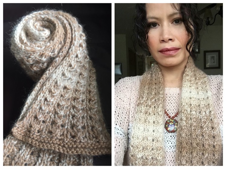 Learn To Knit Easy Lace Scarf From Start To Finish