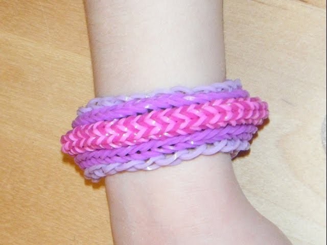 Multi-Row 3D rubber band bracelet - Rainbow Loom