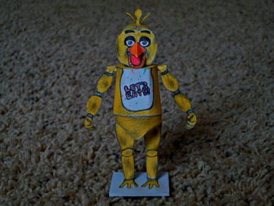 Paper Model of the Chica Animatronic from "Five Nights at Freddy's"