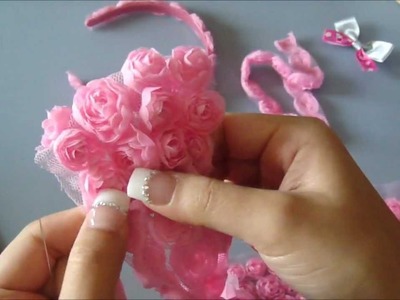 Part 2- How to make a rosette headband to match