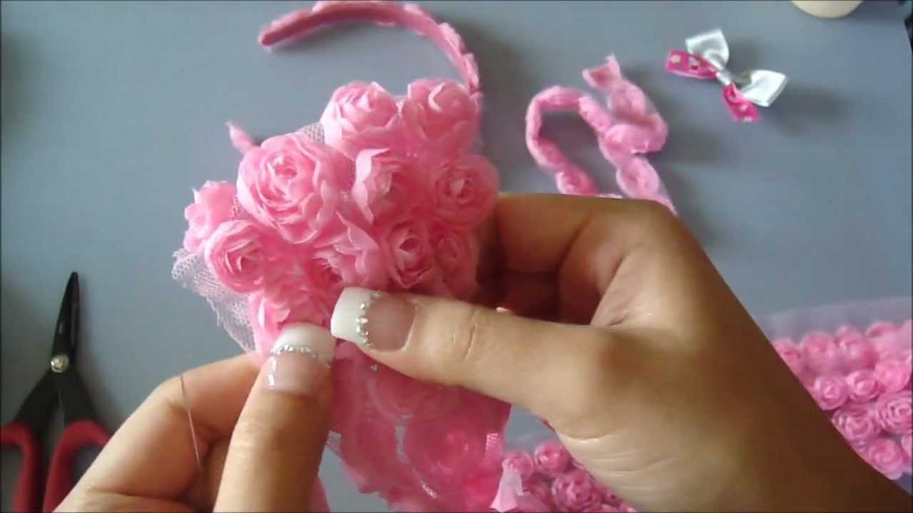 Part 2- How to make a rosette headband to match