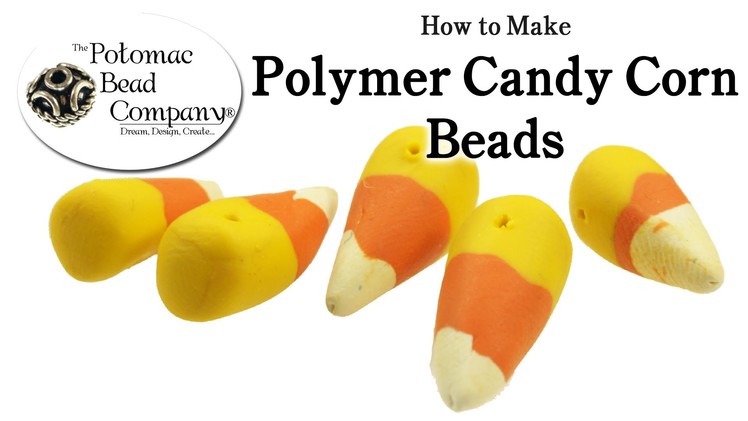 Polymer Clay Candy Corn Beads