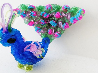 Rainbow Loom Peacock Charm (3D) - How to make with Loom Bands