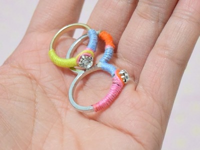 Revamp Old Rings with Yarn and Rhinestones - DIY Style - Guidecentral