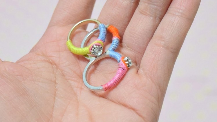 Revamp Old Rings with Yarn and Rhinestones - DIY Style - Guidecentral