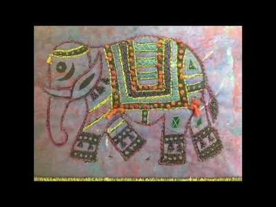 Textile Design - Block Printing with elephants