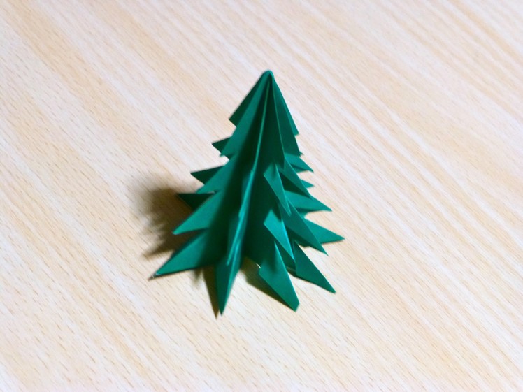 The art of folding paper. Christmas tree