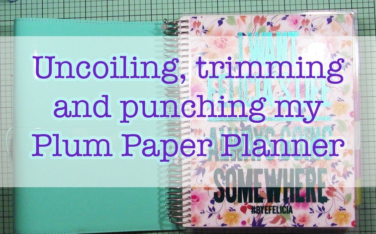 Uncoiling, trimming and punching my Plum Paper Planner