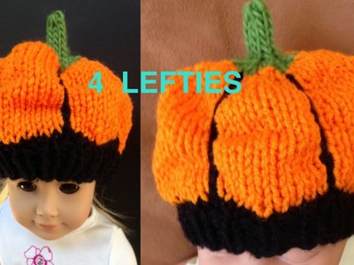 Watch How To Knit Pumpkin Hat - AGD.Newborn (4LEFTIES)