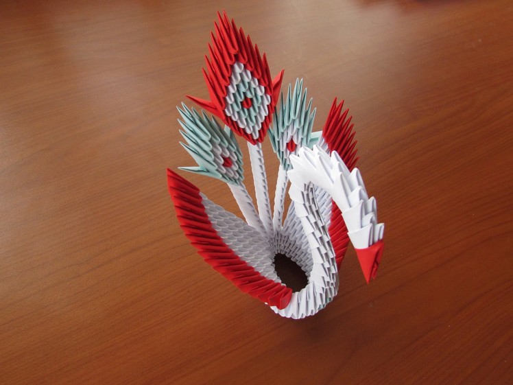 3D Origami Peacock Tutorial
