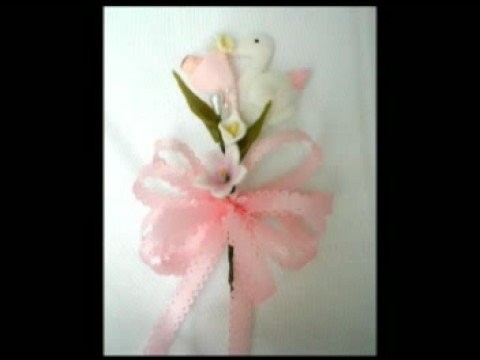 Baby shower corsages,