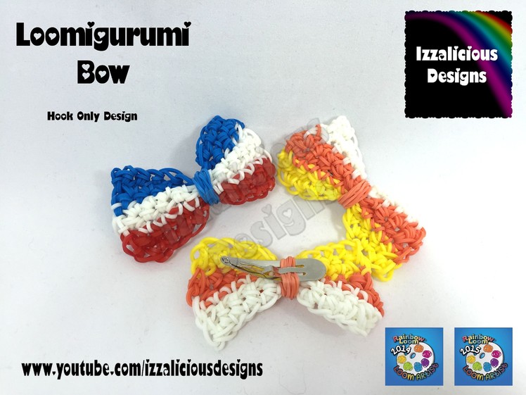 Bow - Loomigurumi Crochet technique with Rainbow Loom Bands