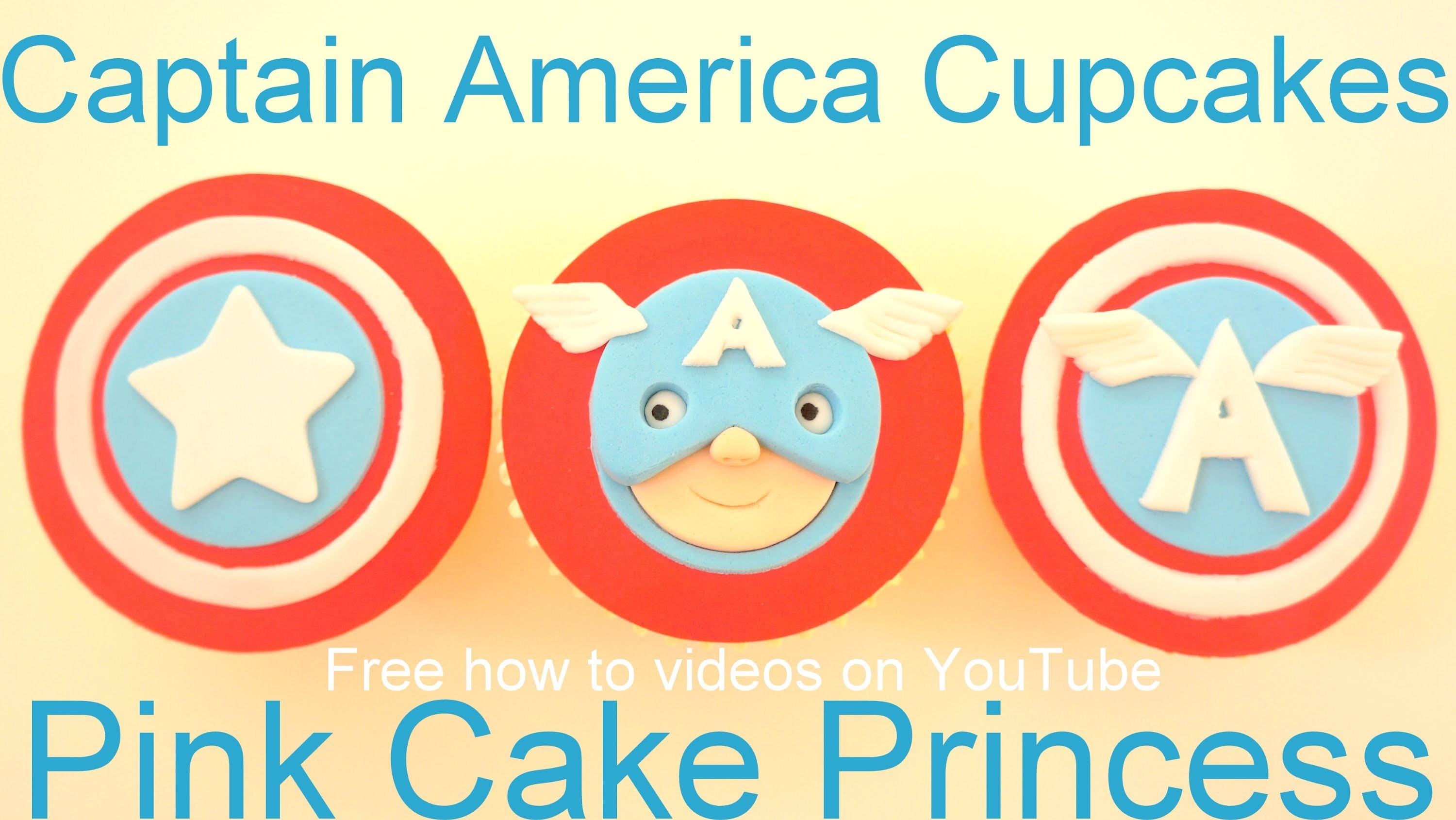 Captain America Cupcakes - How to Make Captain America Cupcake Face