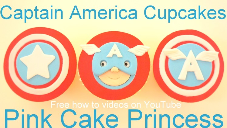 Captain America Cupcakes - How to Make Captain America Cupcake Face