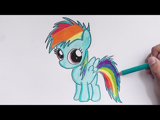 Dibujando y pintando Rainbow Dash (My Little Pony) - Drawing and painting Rainbow Dash