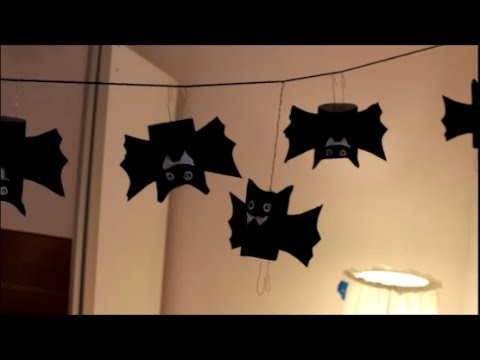 DIY: Halloween Special Fledermaus Girlande. Bat Garland for Halloween