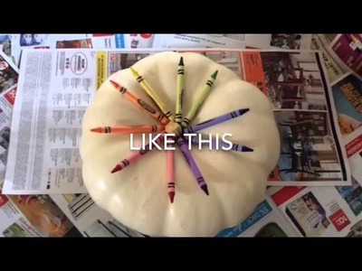 DIY| Melted Crayon Pumpkin