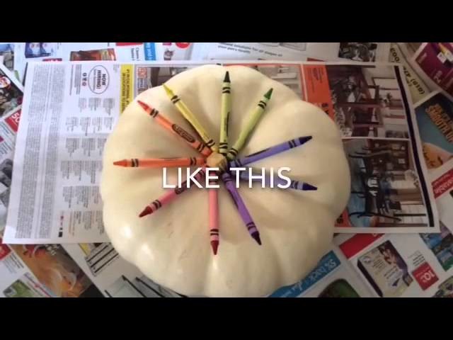 DIY| Melted Crayon Pumpkin