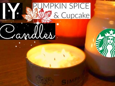 DIY Pumpkin Spice Soy Candle & Vanilla Cup Cake Scented Candles For Autumn.Fall | Love_Nadia
