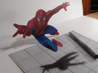 Drawing a 3D Spiderman