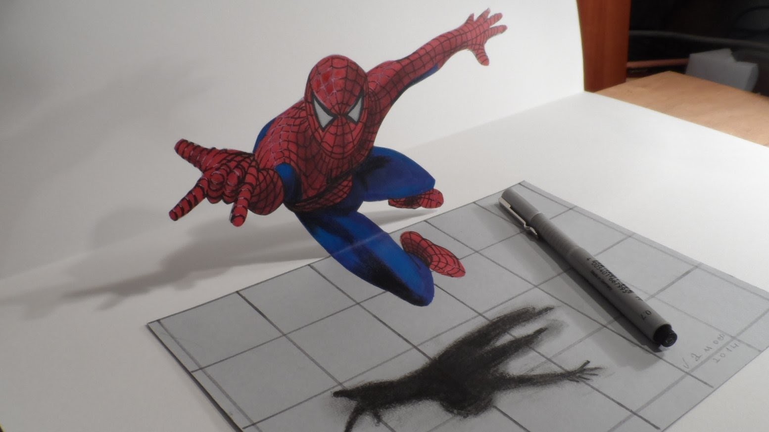 Человек паук 3d рисунок