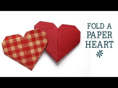 Fold an origami paper heart - tutorial