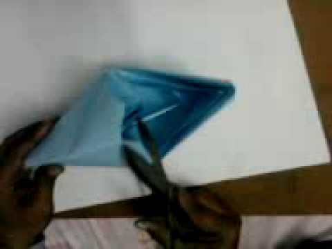 How to make Paper Boat containing roof (Origami) six minutes video