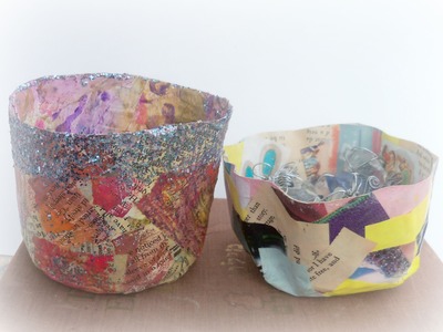 How to make paper mache bowls. DIY papier mache bowl