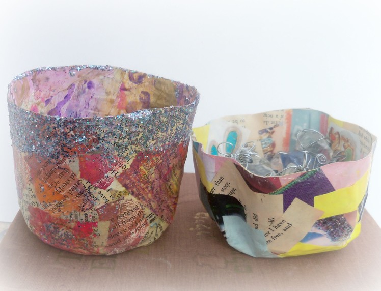 How to make paper mache bowls. DIY papier mache bowl