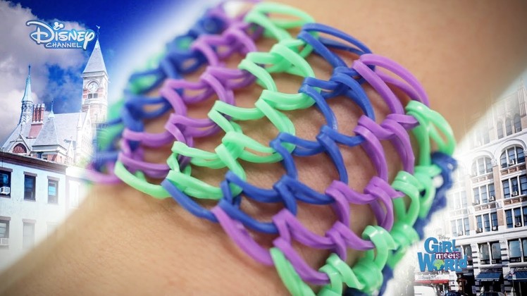 Loom Band Tutorial - Girl Meets World Dragon Scale Cuff - Official Disney Channel UK HD