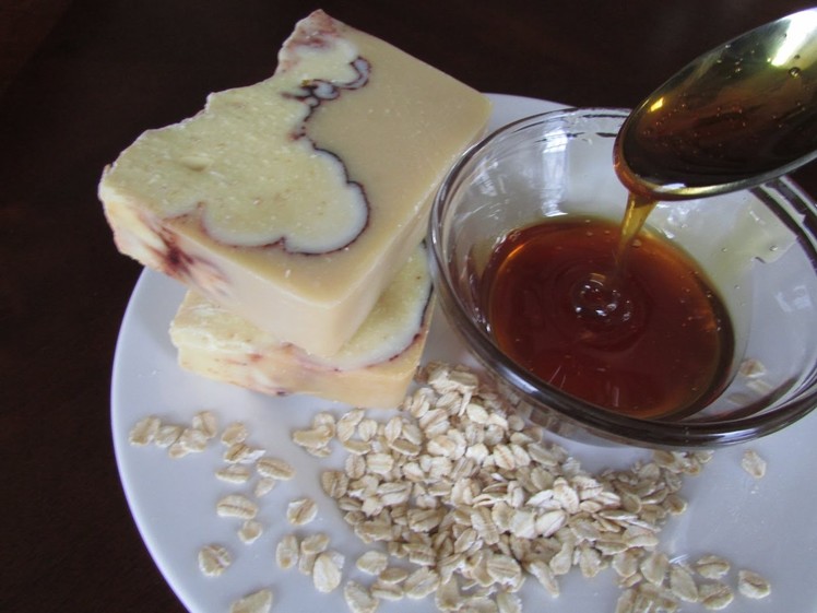 Making Soap with OATS & HONEY - Cold Process Soap - Use Natural Ingredients to Make Soap & Oat Milk
