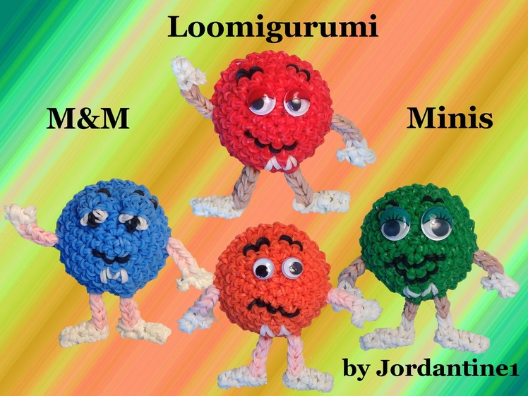 New Loomigurumi. Amigurumi M&M Mini - Rubber Band Crochet - Hook Only - Rainbow Loom