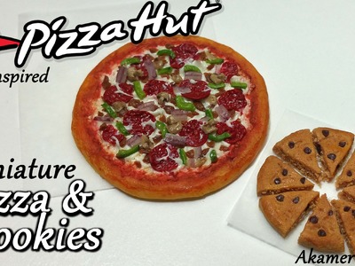 Pizza Hut inspired Miniature Pizza & Cookies - Polymer Clay Tutorial