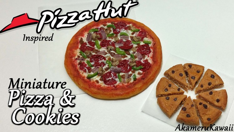Pizza Hut inspired Miniature Pizza & Cookies - Polymer Clay Tutorial