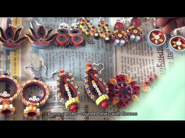 Quilled Paper Earrings | Katkari Tribalpreneurs Project | Sapana.org