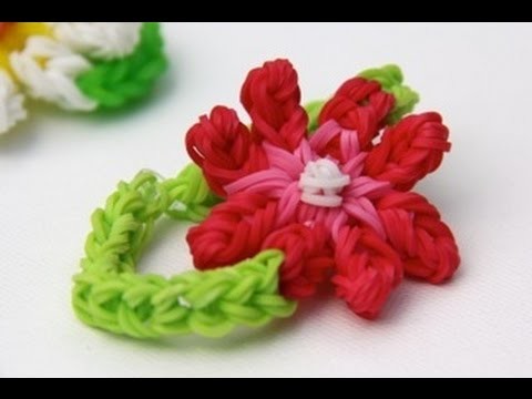 Rainbow Loom - Blooming Flower Bracelet - English Tutorial - Loom bands