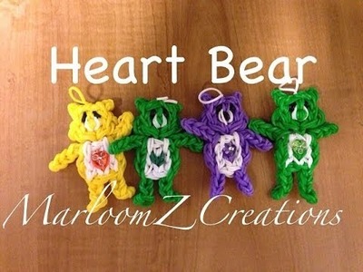 Rainbow Loom Heart Bear: