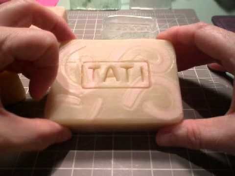 Stamping soap with homemade epoxy acrylic stamp