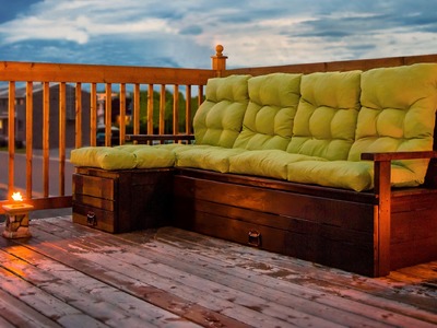 Upgrade terrasse 2015 - Construction divan en bois - DIY Wood sofa - 2015 Terrace upgrade