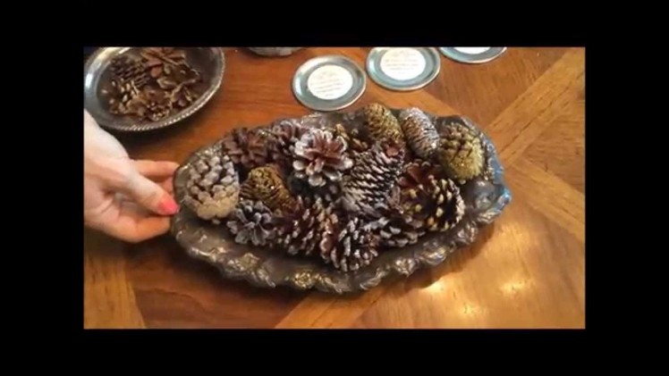 DIY Decorating Pine Cones with German Glass Glitter