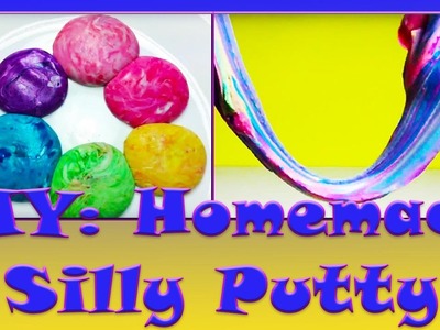 DIY: HOMEMADE Rainbow Silly Putty using only Cornstarch and Dish soap! Without Borax!