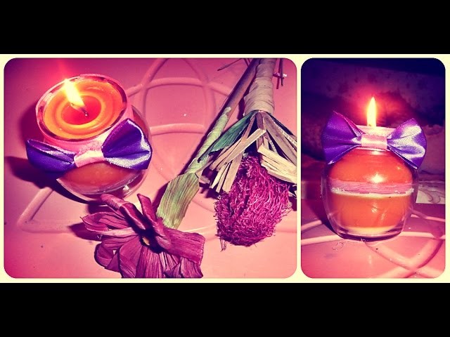 DIY-Kako napraviti ukrasnu svecu.How to make decorative candles. Cómo hacer velas decorativas