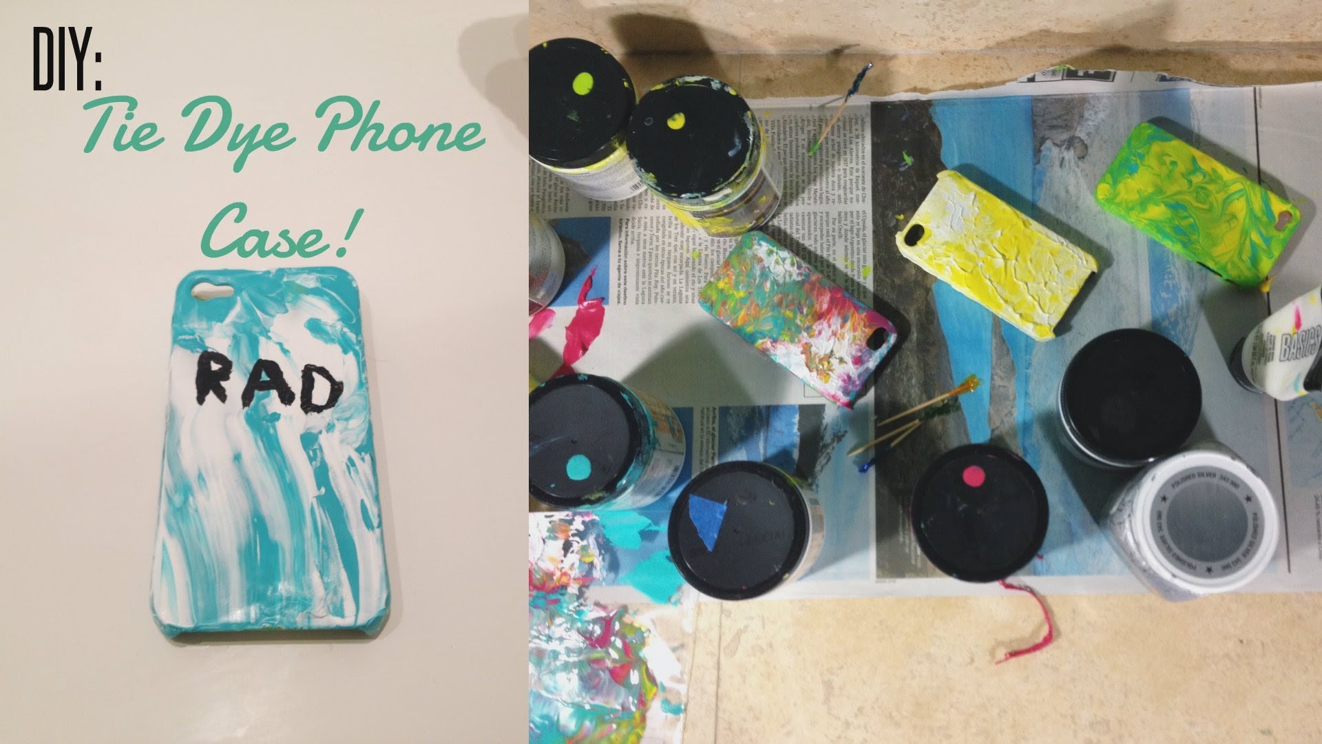 DIY TIE DYE PHONE CASE! (SUPER EASY)