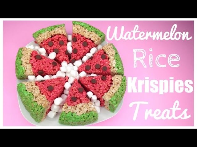 DIY Watermelon Rice Krispies Treats
