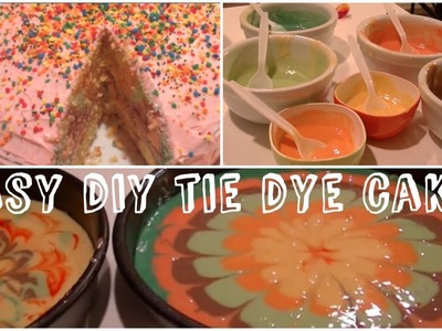 ♡ Easy DIY Tie Dye Cake! ♡