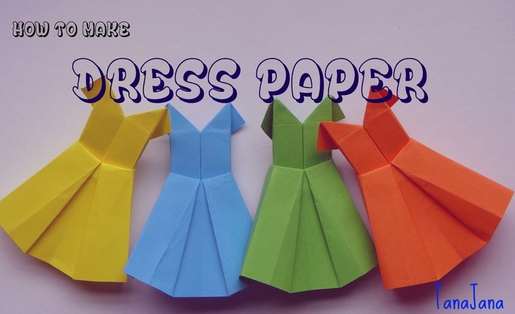 ✄ IDY ✄✿ How to make an origami paper dress